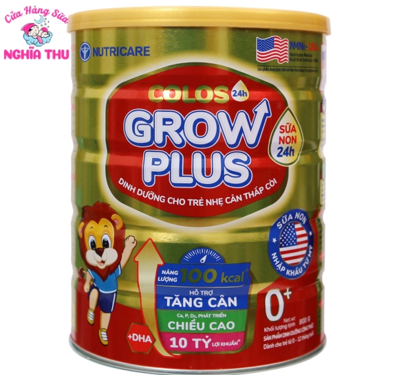 Sữa Colos Grow Plus 0+ 800G (0-12 tháng)