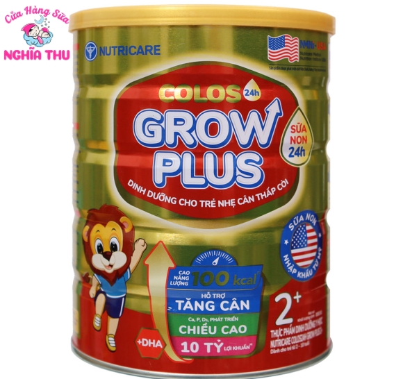 Sữa Colos24h Grow Plus 2+ 850G (2-10 tuổi)