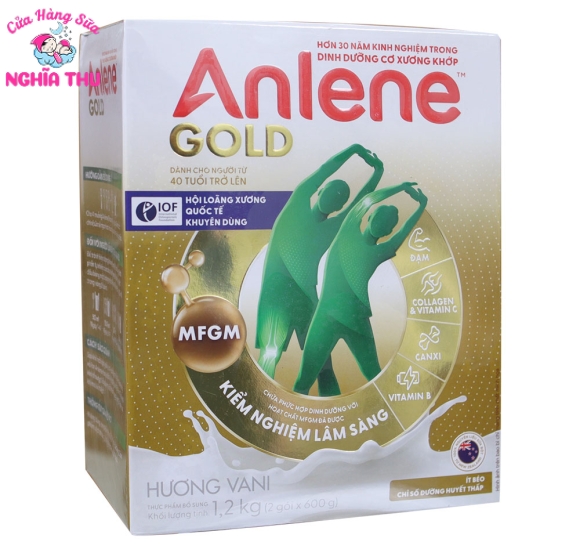 Sữa Anlene Gold 1,2Kg hộp giấy siêu tiết kiệm (trên 40 tuổi)