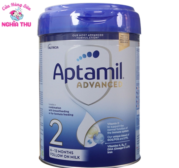 Sữa Aptamil Advanced số 2 800g nội địa Anh (từ 6-12 tháng)