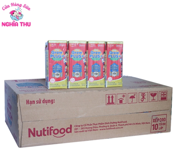 Sữa Grow Plus đỏ pha sẵn 180ml của Nutifood