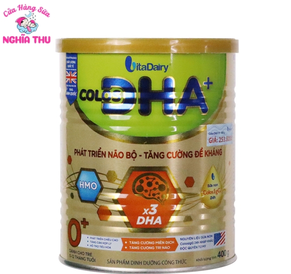 Sữa COLOS DHA 0+ 400G (0-12 tháng)