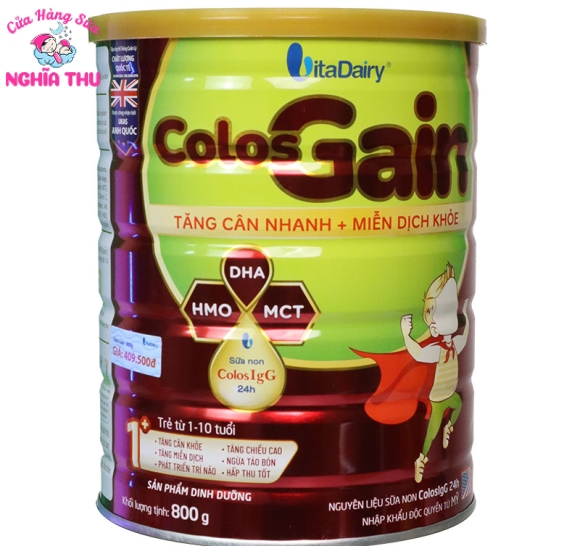 Sữa Colos Gain Tăng Cân Nhanh Cho Bé 1-10 tuổi 800G