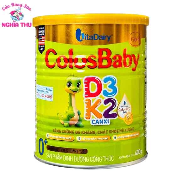 Sữa ColosBaby D3K2 0+ 400g (0-12 tháng)