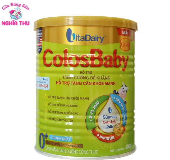 Sữa Colosbaby Gold 0+ Vị thanh nhạt 400g (0-12 tháng)