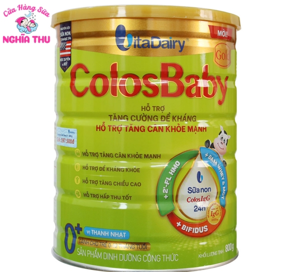 Sữa ColosBaby Gold 0+ vị thanh nhạt 800G (0-12 tháng)