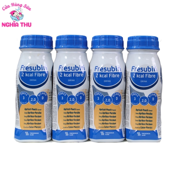 Sữa Fresubin 2Kcal Fibre Vị Đào 200ml (1 vỉ 4 chai)