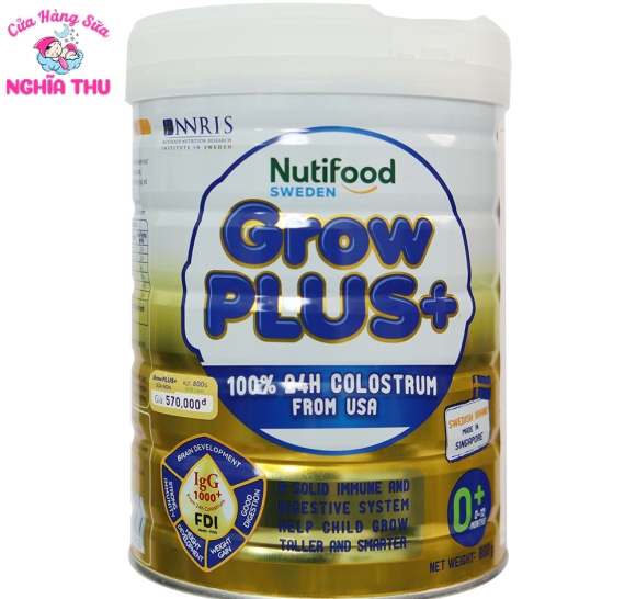 Sữa Grow Plus Vàng Sữa Non 0+ 800G (0-12 tháng)