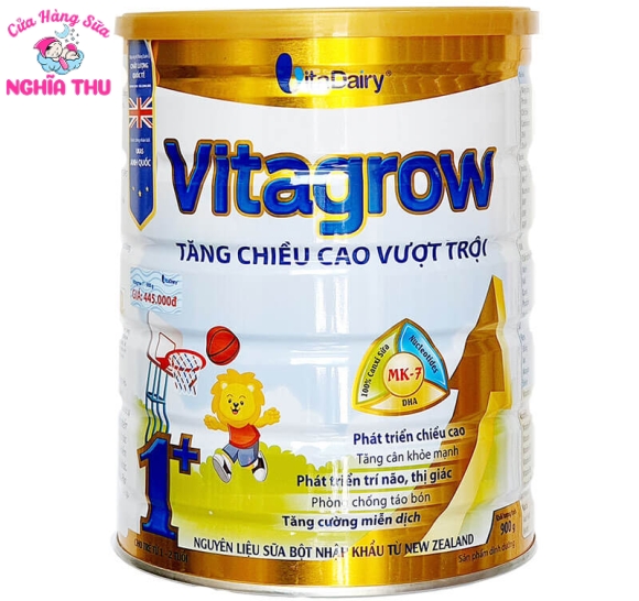 Sữa Vitagrow 1+ 900G Tăng Chiều Cao (từ 1-2 tuổi)