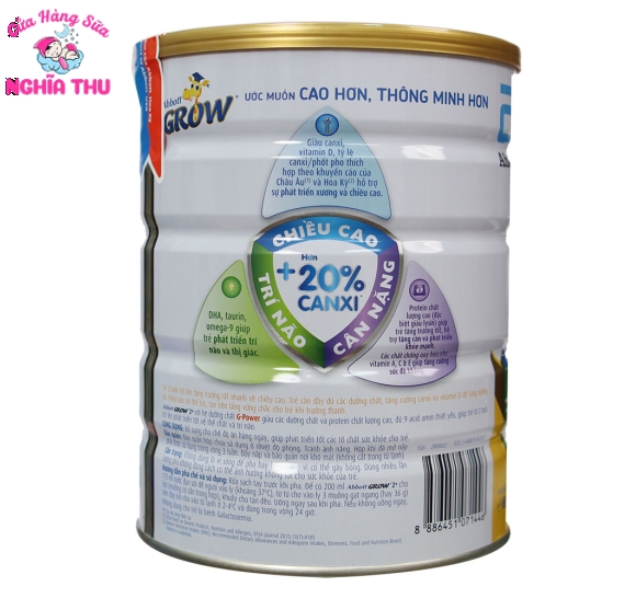 Sữa Abbott Grow 2+ 850g (trẻ từ 2 tuổi trở lên)