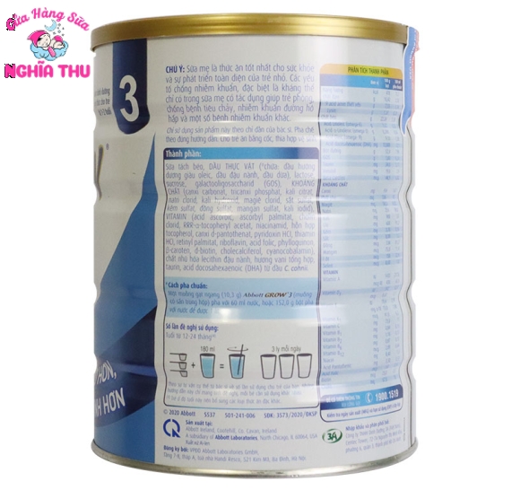 Sữa Abbott Grow 3 900g (trẻ từ 1-2 tuổi)