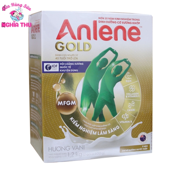 Sữa Anlene Gold 1,2Kg hộp giấy siêu tiết kiệm (trên 40 tuổi)