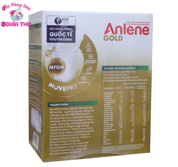 Sữa Anlene Gold 1,2Kg hộp giấy siêu tiết kiệm (trên 40 tuổi)