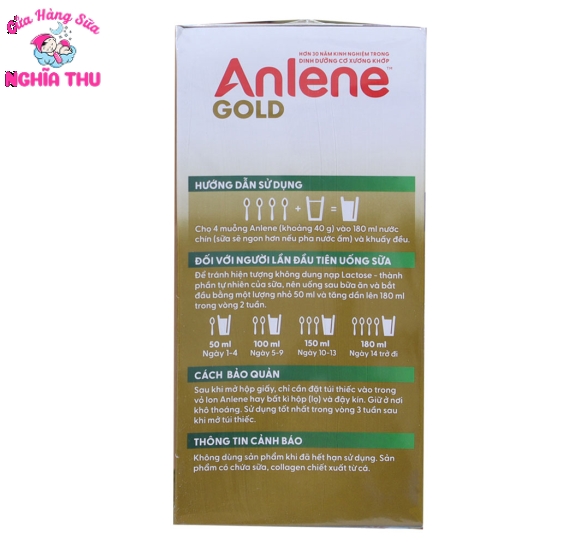 Sữa Anlene Gold 1,2Kg hộp giấy siêu tiết kiệm (trên 40 tuổi)
