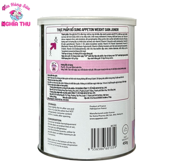 Sữa Appeton Weight Gain Junior tăng cân cho trẻ 3-12 tuổi