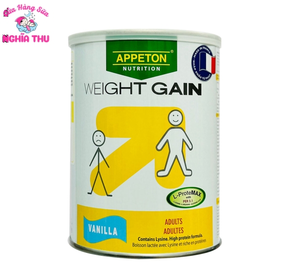 Sữa Appeton Weight Gain Adults vị Vani 450g (sữa cho người gầy)