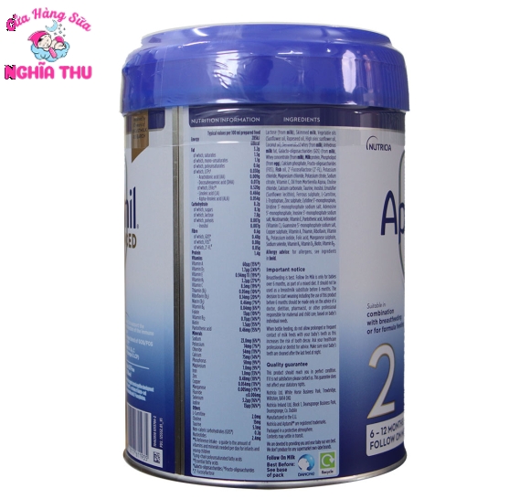 Sữa Aptamil Advanced số 2 800g nội địa Anh (từ 6-12 tháng)