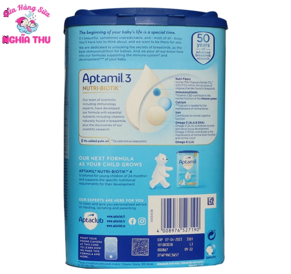 Sữa Aptamil số 3 của Đức 800g (trẻ từ 12 tháng tuổi)