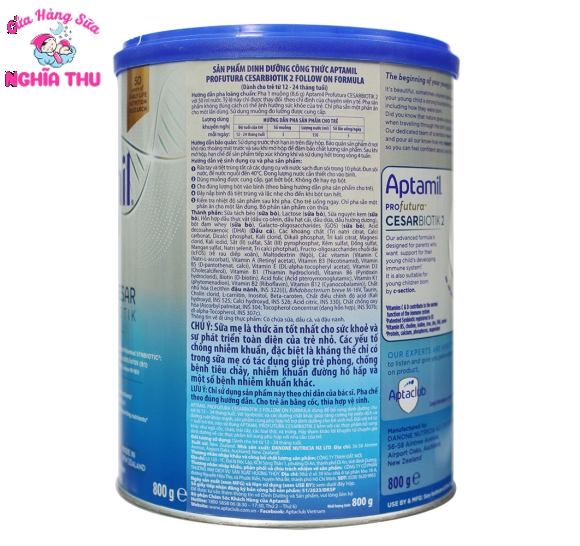 Sữa Aptamil NewZealand số 2 900G (12-24 tháng)