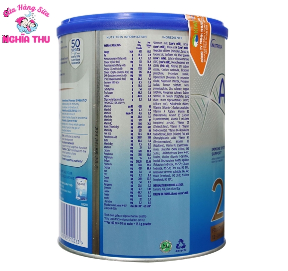 Sữa Aptamil NewZealand số 2 900G (12-24 tháng)