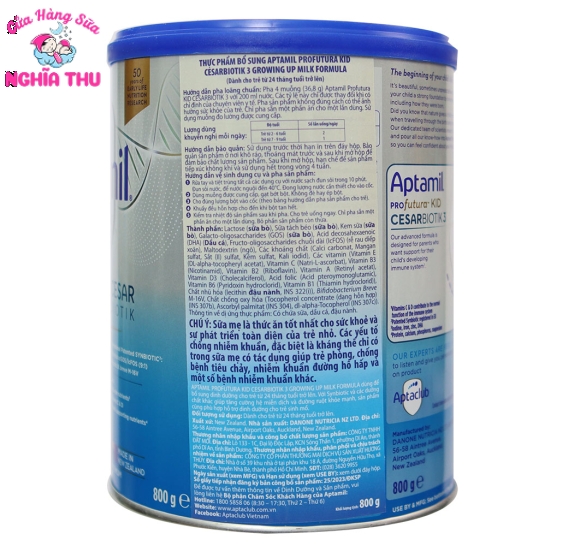 Sữa Aptamil Số 3 800G New Zealand (2 tuổi trở lên)