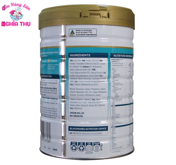 Sữa BLACKMORES Balance 850G (1-10 tuổi)