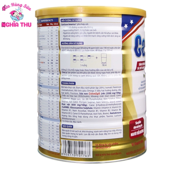 Sữa CaloSure America+ Cho Người Tiểu Đường 800G