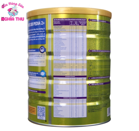 Sữa Care 100 Pedia 2+ 850g (trẻ từ 2 – 10 tuổi)