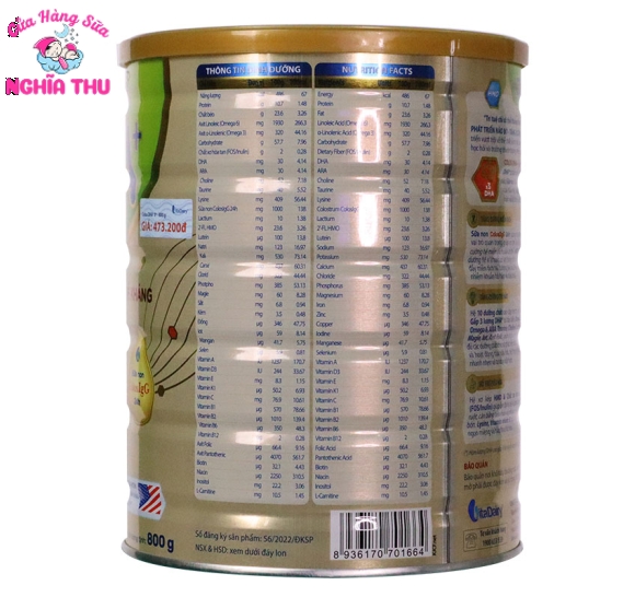 Sữa COLOS DHA 0+ 800G (0-12 tháng)