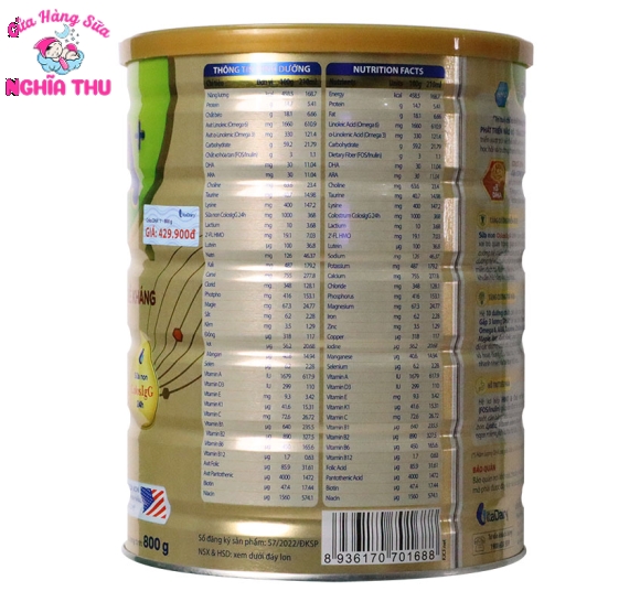 Sữa Colos DHA 1+ 800G (1 tuổi trở lên)