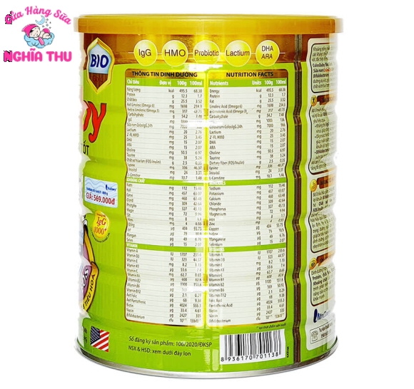 Sữa Colosbaby BIO số 0 800G (0-12 tháng)