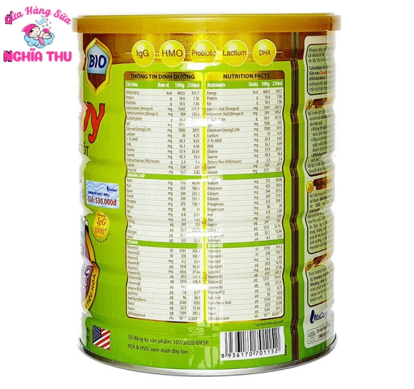 Sữa Colosbaby BIO số 1 800G (1-2 tuổi)