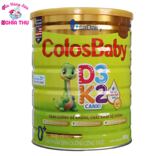Sữa ColosBaby D3K2 số 0+ 800G (trẻ 0-12 tháng)