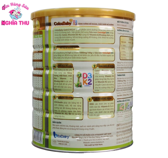 Sữa ColosBaby D3K2 số 0+ 800G (trẻ 0-12 tháng)