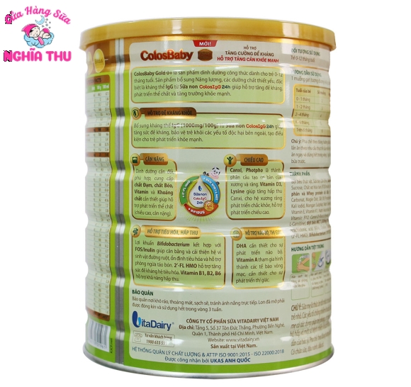 Sữa ColosBaby Gold 0+ vị thanh nhạt 800G (0-12 tháng)