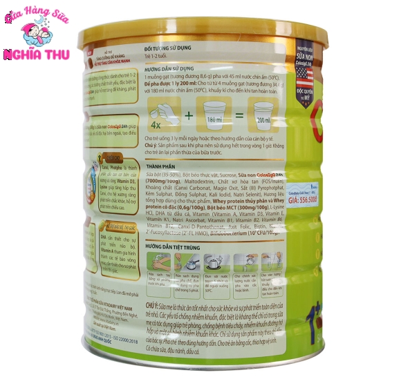 Sữa Colosbaby Gold 1+ Mới vị thanh nhạt 800G (1-2 tuổi)