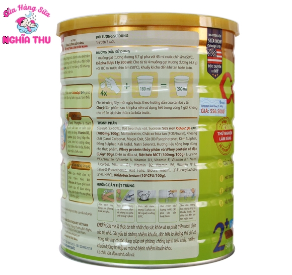 Sữa Colosbaby Gold 2+ Mới vị thanh nhạt 800G (trên 2 tuổi)
