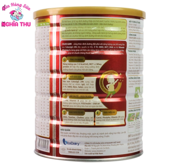 Sữa Colos Gain Tăng Cân Nhanh Cho Bé 1-10 tuổi 800G