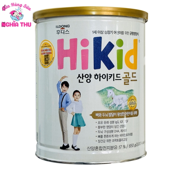 Sữa Dê Hikid Hàn Quốc 650g (trẻ từ 1-9 tuổi)