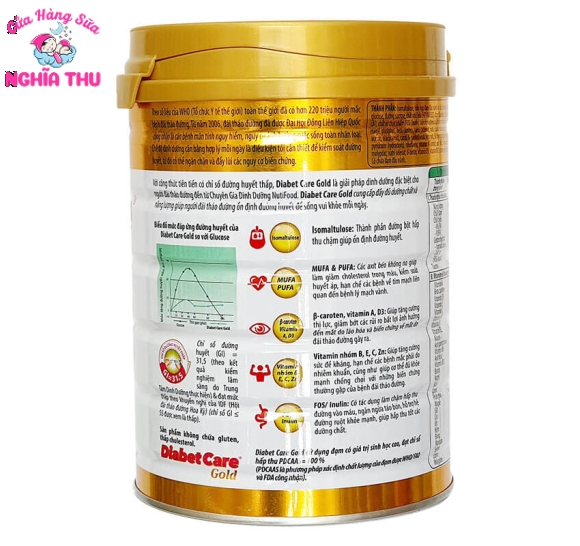 Sữa DiabetCare Gold 900g (người bệnh đái tháo đường)