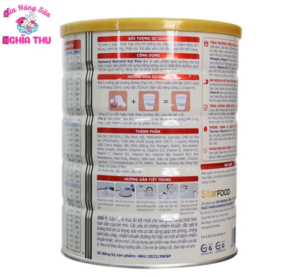 Sữa Diamond Nutrient Kid 1+ 800g (trên 1 tuổi)