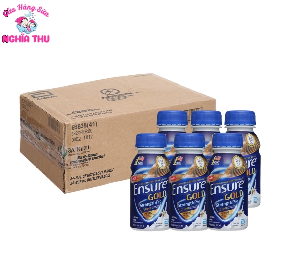 Sữa Ensure Gold StrengthPro hương vani 237ml Abbott (1 thùng 24 chai)
