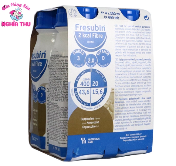 Sữa Fresubin 2Kcal Fibre Cappuccino 200ml (1 vỉ 4 chai)