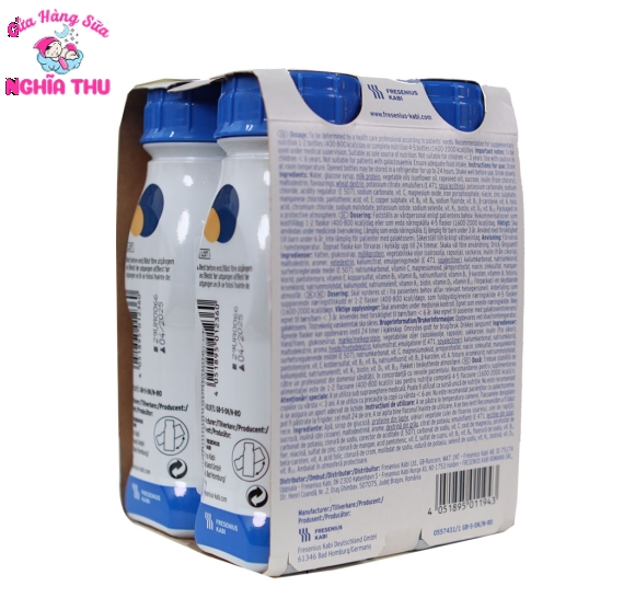 Sữa Fresubin 2Kcal Fibre Vị Đào 200ml (1 vỉ 4 chai)