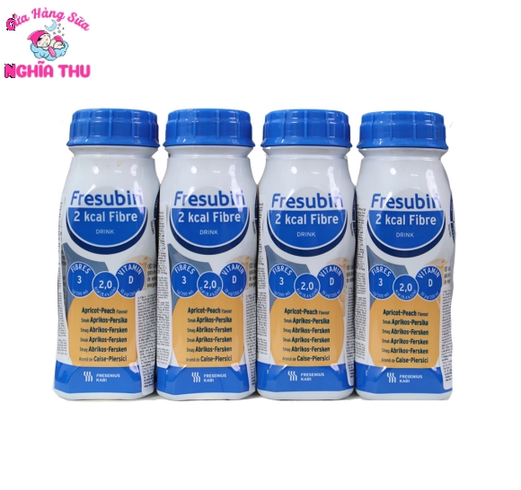 Sữa Fresubin 2Kcal Fibre Vị Đào 200ml (1 vỉ 4 chai)