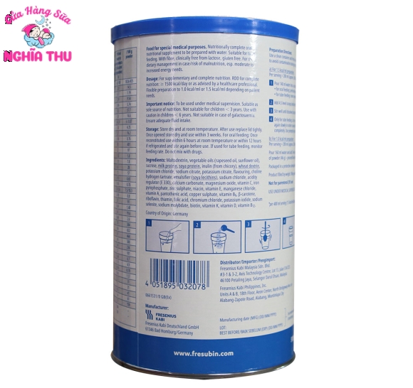 Sữa Fresubin Powder 500g cho người suy dinh dưỡng