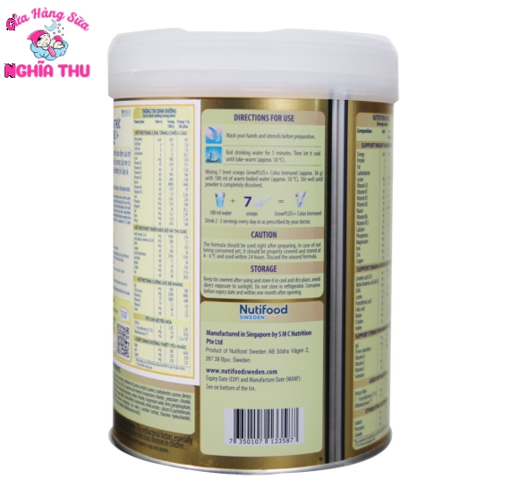 Sữa GrowPlus Colos Immunel 1+ 800G (1-2 tuổi)