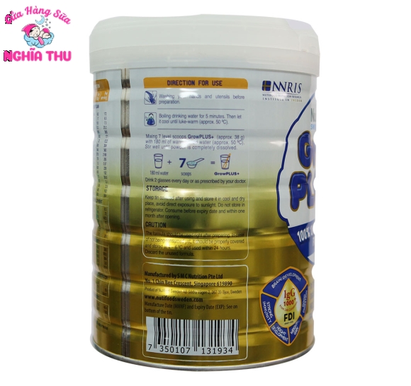 Sữa GrowPLUS+ Vàng Sữa Non 1+ 800G (trên 1 tuổi)