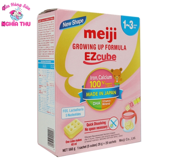Sữa Meiji số 9 dạng thanh EZcube 560g (1-3 tuổi)