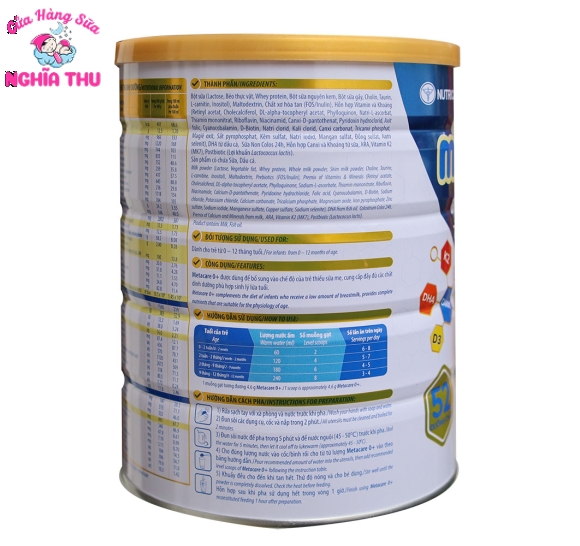 Sữa Meta Care số 0 800g (trẻ từ 0-12 tháng tuổi)